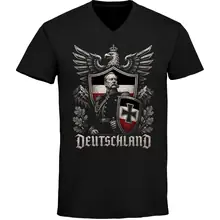 Herren V-Ausschnitt T-Shirt - Deutschland, Bismarck Vorderseite