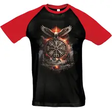 Herren T-Shirt "Bragi" - Vegvisir mit Adler Vorderseite
