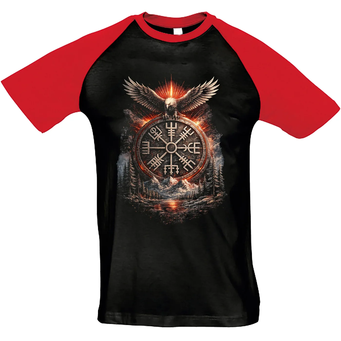Herren T-Shirt "Bragi" - Vegvisir mit Adler