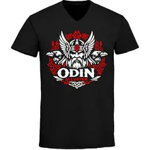 Herren V-Ausschnitt T-Shirt - Odin, Allvater Vorderseite