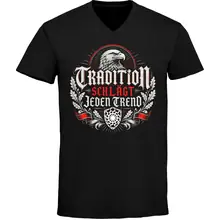 Herren V-Ausschnitt T-Shirt - Tradition schlägt jeden Trend, Adler - gewählte Variante