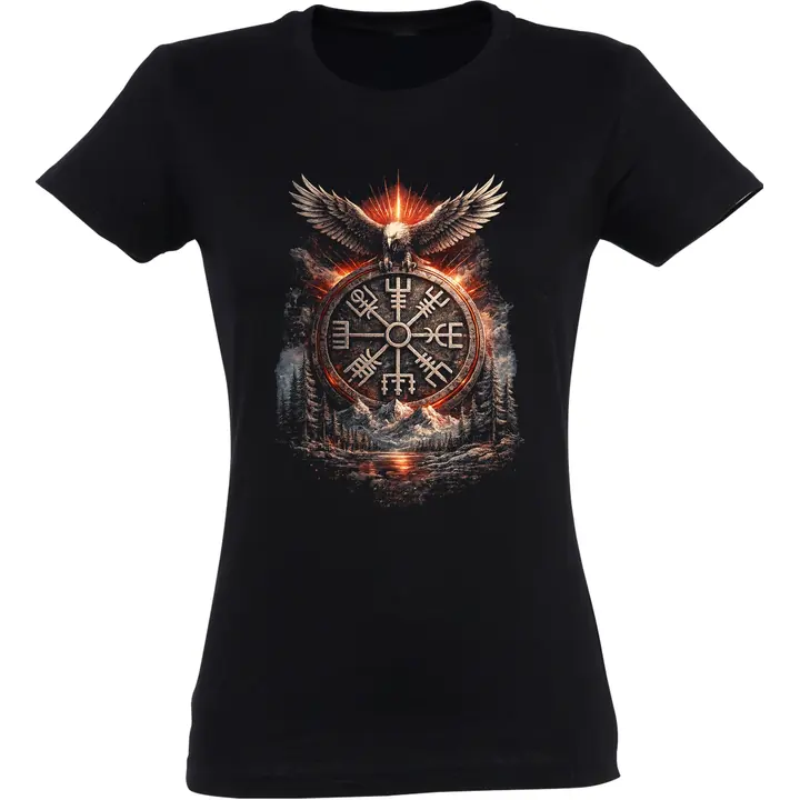 Damen T-Shirt - Vegvisir mit Adler