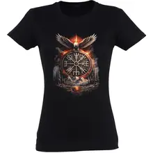 Damen T-Shirt - Vegvisir mit Adler - gewählte Variante