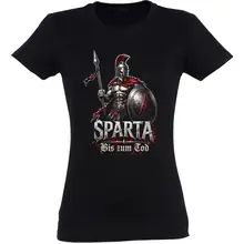 Damen T-Shirt - Sparta, Bis zum Tod 3D Version Vorderseite