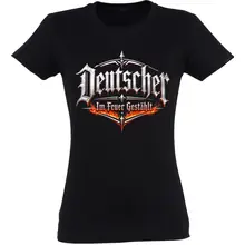 Damen T-Shirt - Deutscher, im Feuer gestählt Vorderseite