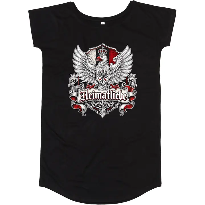 Damen T-Shirt Kleid - Heimatliebe, Adler