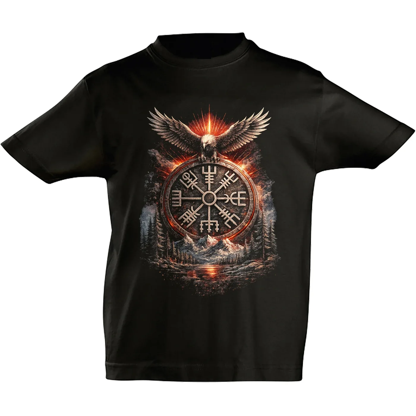 Kinder T-Shirt - Vegvisir mit Adler
