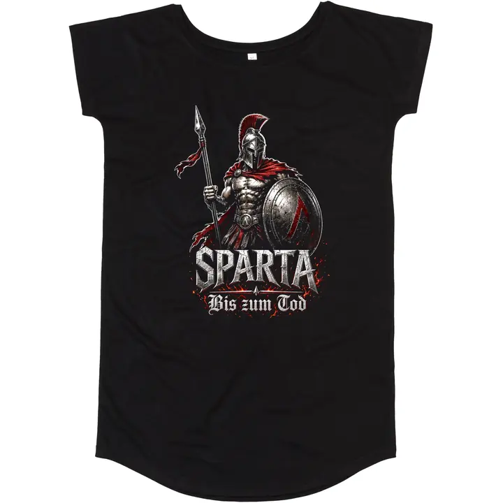 Damen T-Shirt Kleid - Sparta, Bis zum Tod 3D Version