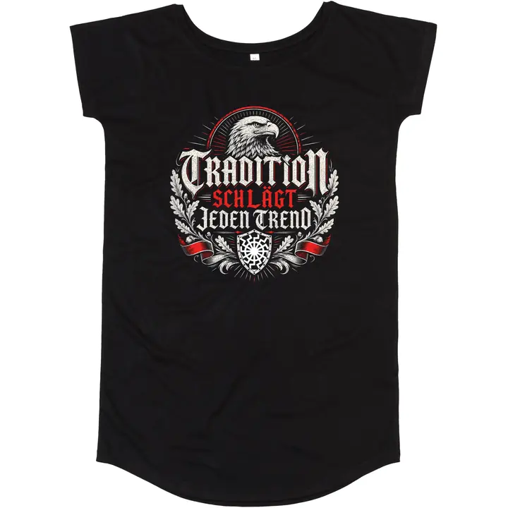 Damen T-Shirt Kleid - Tradition schlägt jeden Trend, Adler