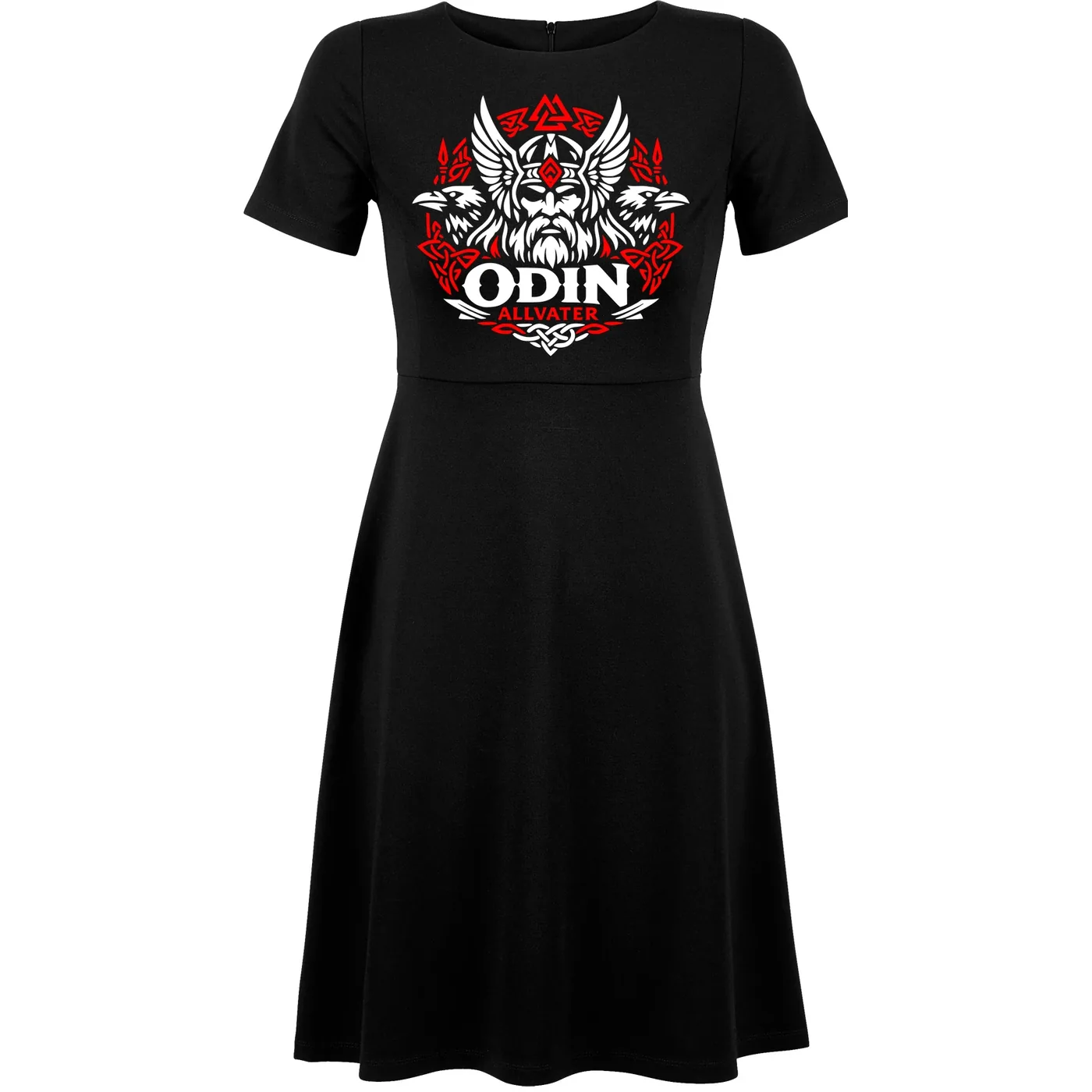 Damen kurzarm Kleid - Odin, Allvater
