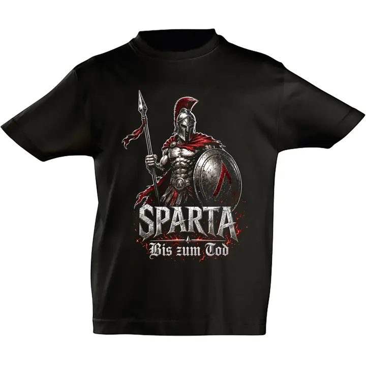Kinder T-Shirt - Sparta, Bis zum Tod 3D Version