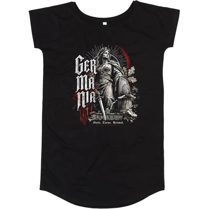 Damen T-Shirt Kleid - Germania, Stolz Treue Heimat