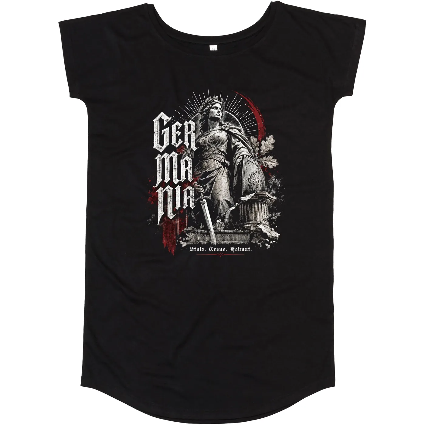 Damen T-Shirt Kleid - Germania, Stolz Treue Heimat