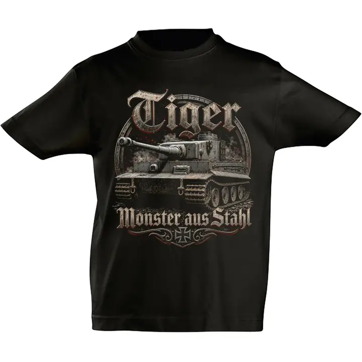 Kinder T-Shirt - Tiger, Monster aus Stahl
