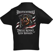 Kinder T-Shirt - Deutschtreu, Treue kennt kein Wanken Rückseite