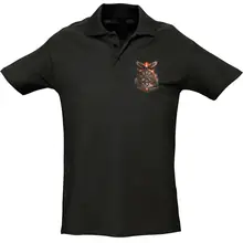 Herren Standard Poloshirt - Vegvisir mit Adler Vorderseite