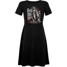 Damen kurzarm Kleid - Germania, Stolz Treue Heimat - gewählte Variante