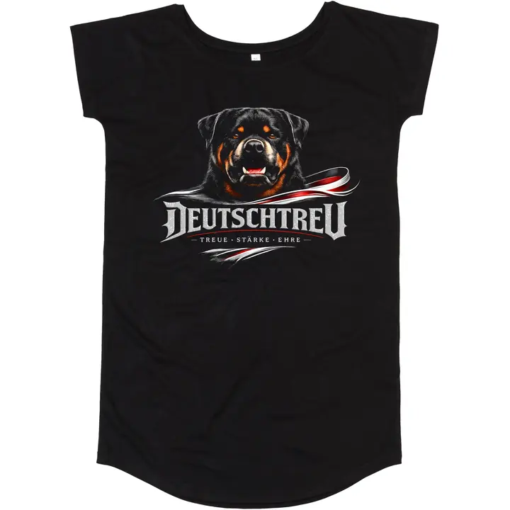 Damen T-Shirt Kleid - Deutschtreu, Treue kennt kein Wanken