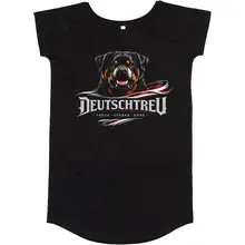 Damen T-Shirt Kleid - Deutschtreu, Treue kennt kein Wanken Vorderseite