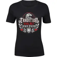 Damen Premium T-Shirt - Tradition schlägt jeden Trend, Adler Vorderseite