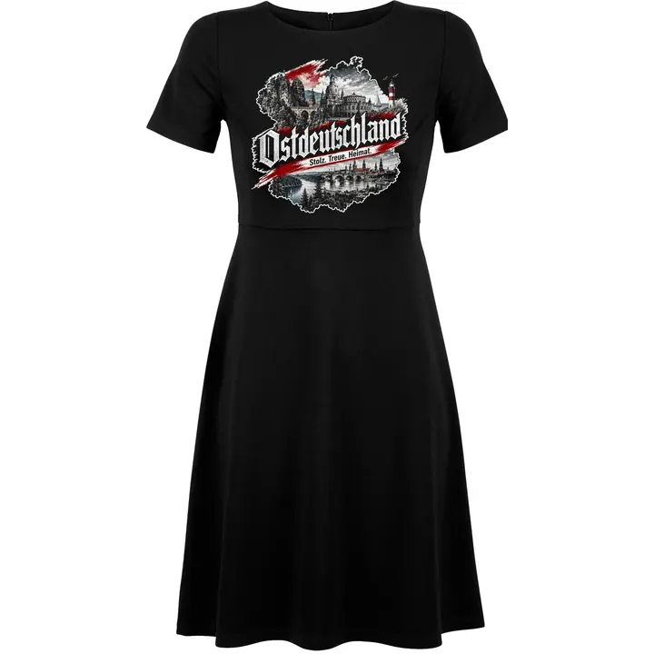 Damen kurzarm Kleid - Ostdeutschland, Heimat & Stolz