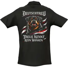 Herren Standard Poloshirt - Deutschtreu, Treue kennt kein Wanken Rückseite