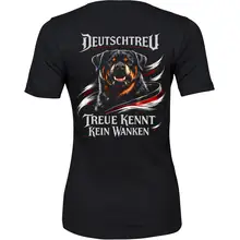 Damen Premium T-Shirt - Deutschtreu, Treue kennt kein Wanken Rückseite