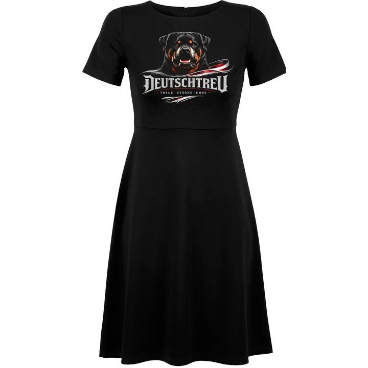 Damen kurzarm Kleid - Deutschtreu, Treue kennt kein Wanken