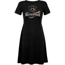 Damen kurzarm Kleid - Deutschtreu, Treue kennt kein Wanken Vorderseite