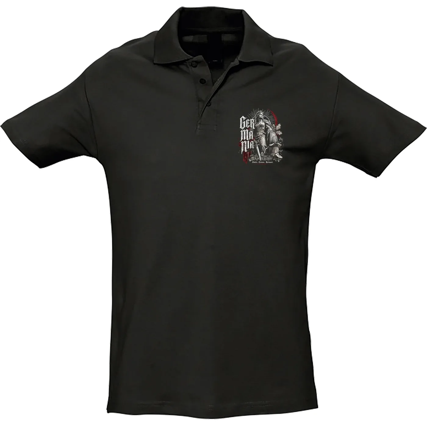 Herren Standard Poloshirt - Germania, Stolz Treue Heimat