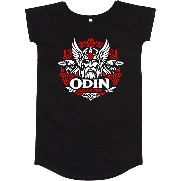 Damen T-Shirt Kleid - Odin, Allvater