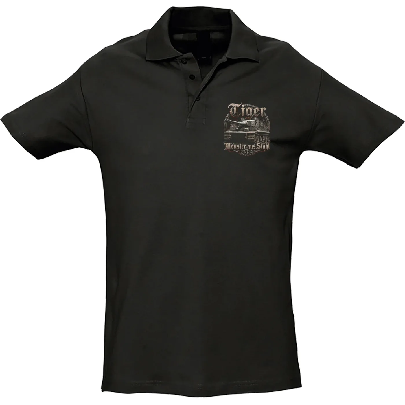 Herren Standard Poloshirt - Tiger, Monster aus Stahl