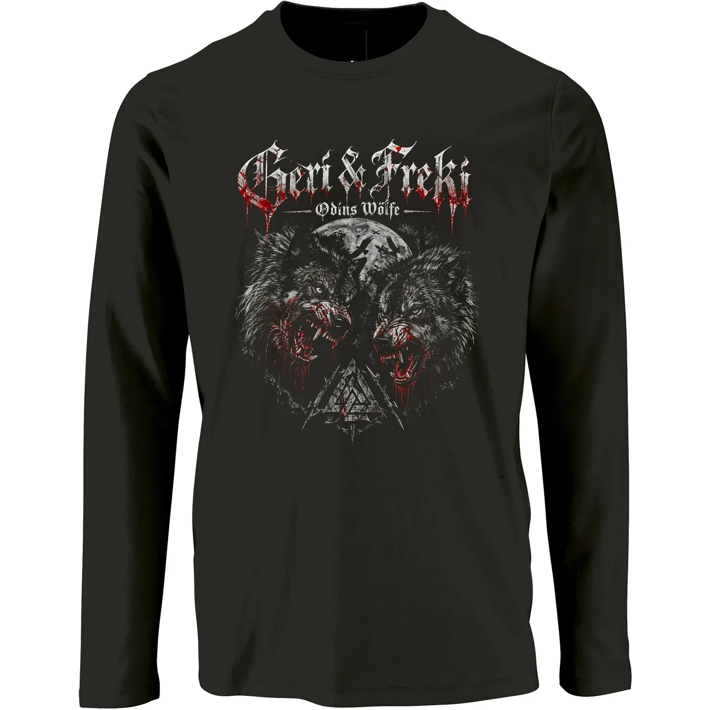 Herren Langarm Shirt - Geri & Freki, Odins Wölfe