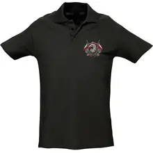 Herren Standard Poloshirt - Für Familie Volk und Vaterland, Fahne Vorderseite