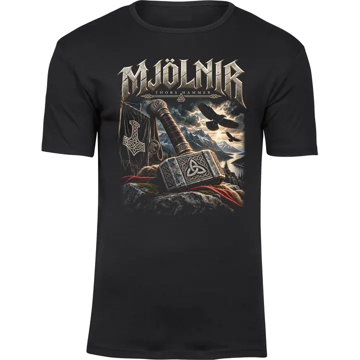 Herren Premium T-Shirt - Mjölnir, Thors Hammer