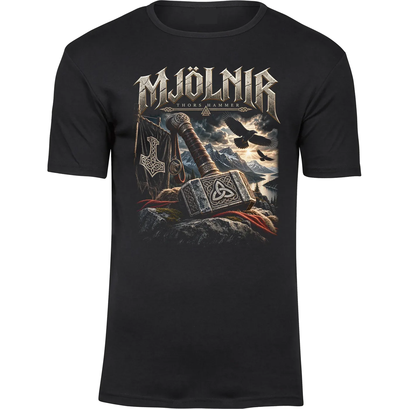 Herren Premium T-Shirt - Mjölnir, Thors Hammer