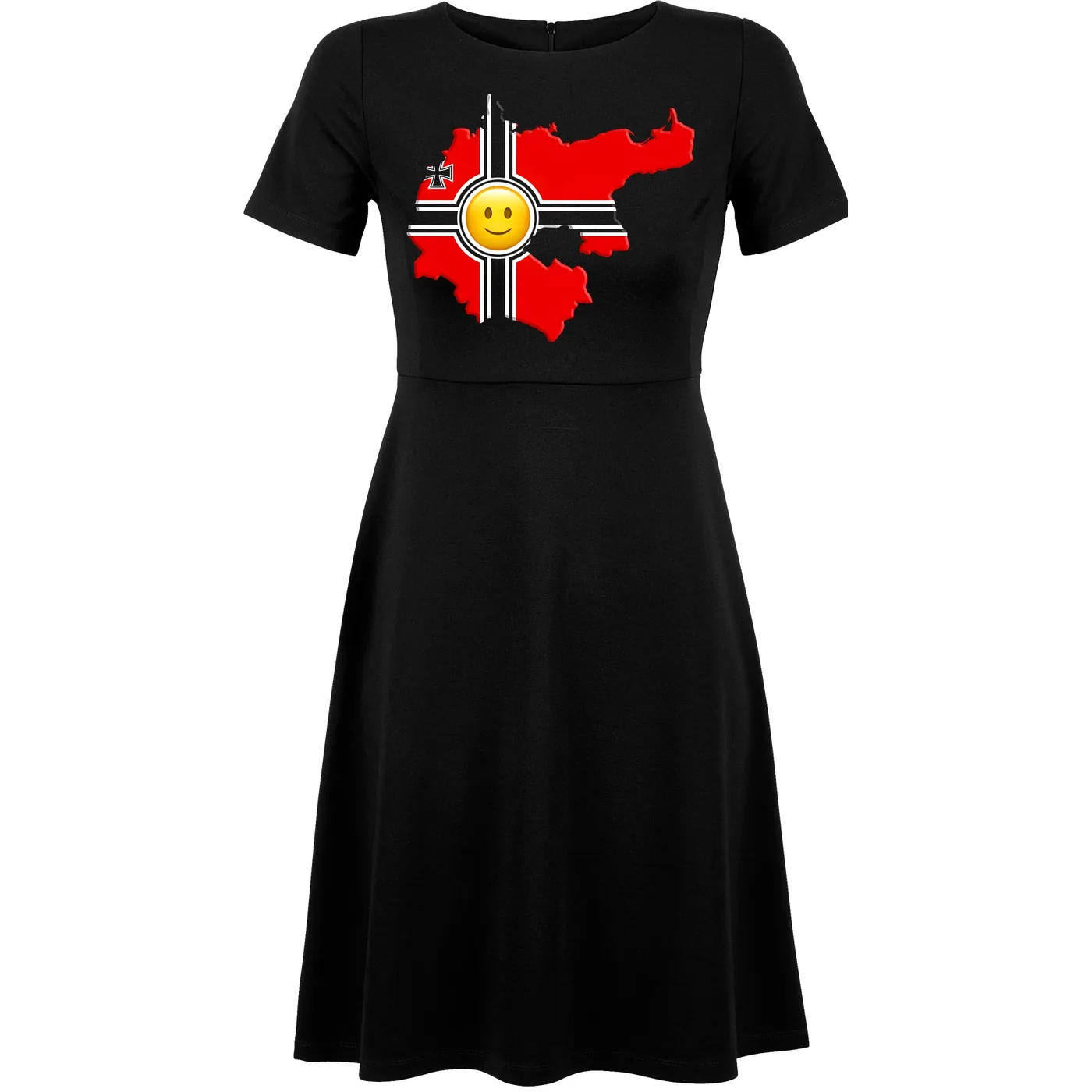 Damen kurzarm Kleid - Deutschland, Fahne