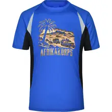 Herren Sportshirt - Afrikakorps, Wüste Vorderseite