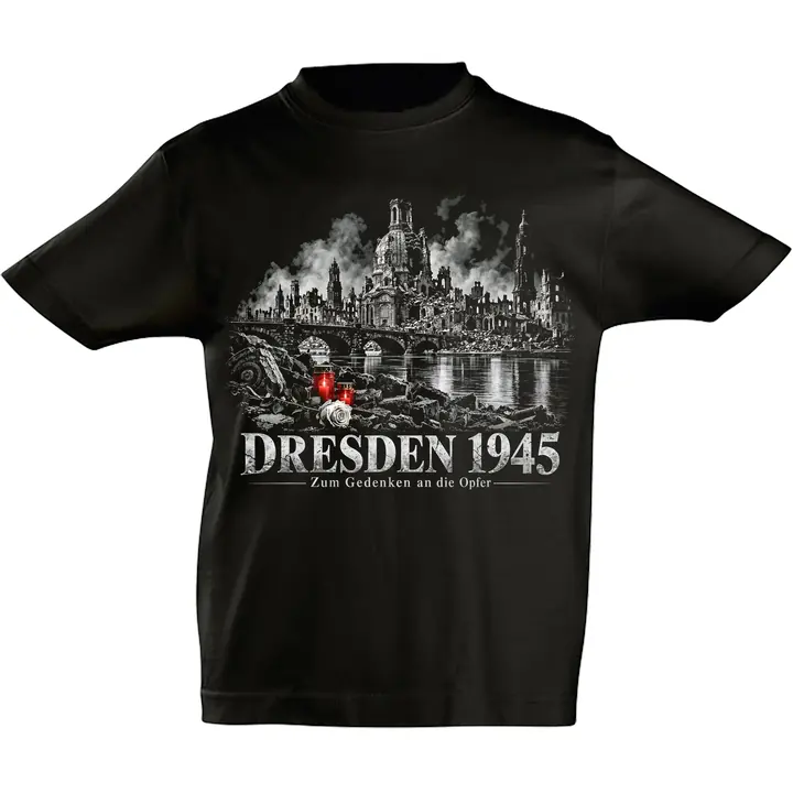 Kinder T-Shirt - Dresden 1945, Zum Gedenken an die Opfer