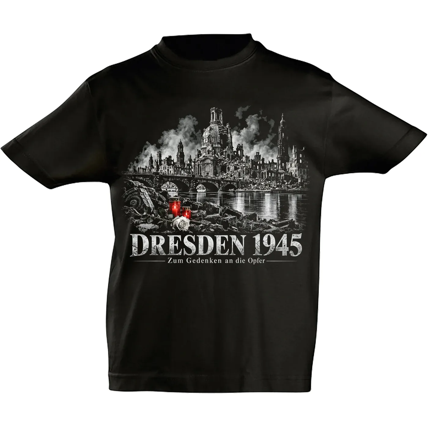 Kinder T-Shirt - Dresden 1945, Zum Gedenken an die Opfer