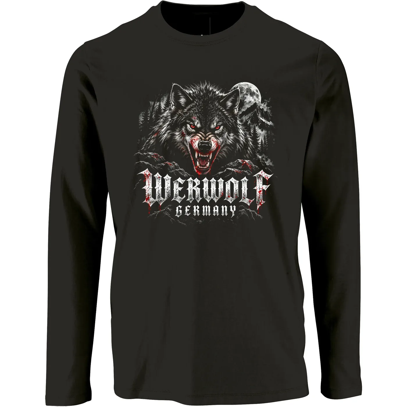 Herren Langarm Shirt - Werwolf Germany, Die Lange Nacht