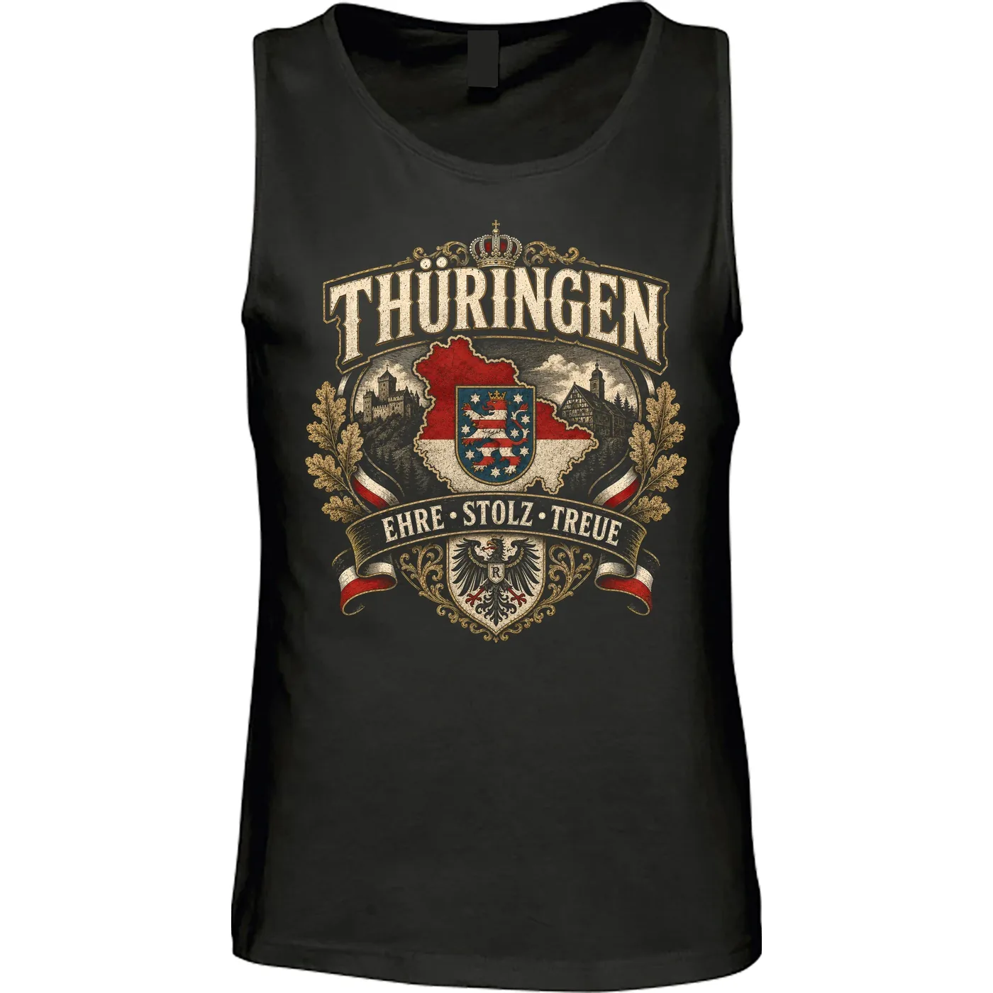 Herren Standard Tanktop - Thüringen Wappen, Ehre Stolz Treue