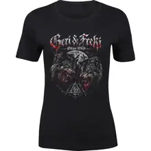 Damen Premium T-Shirt - Geri & Freki, Odins Wölfe Vorderseite