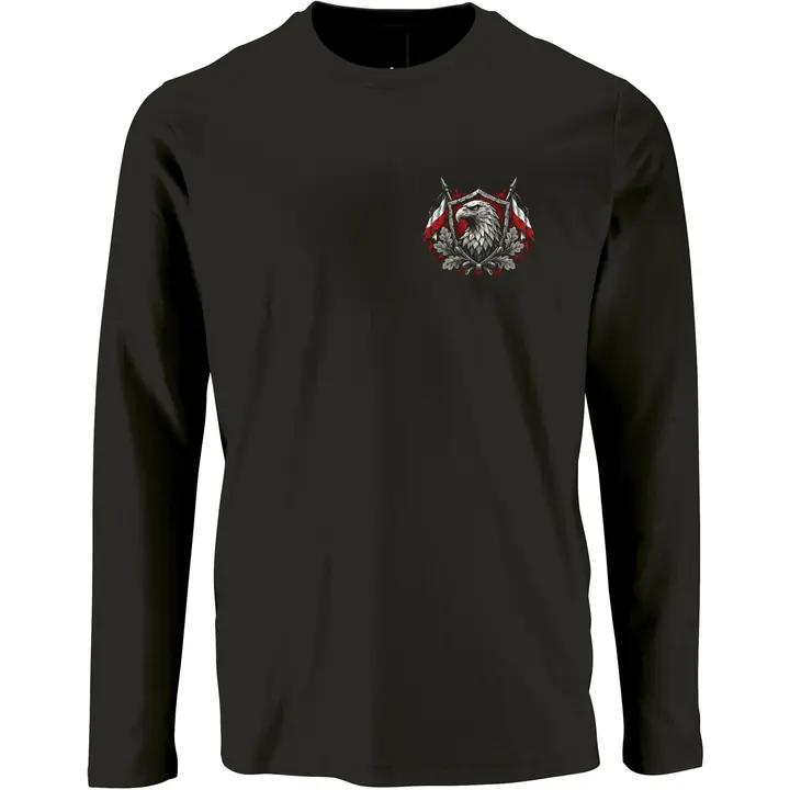 Herren Langarm Shirt - Für Familie Volk und Vaterland, Fahne