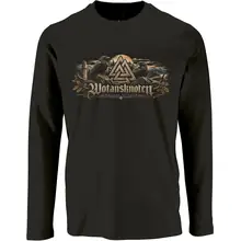 Herren Langarm Shirt - Wotansknoten, Wotans Zeichen Vorderseite
