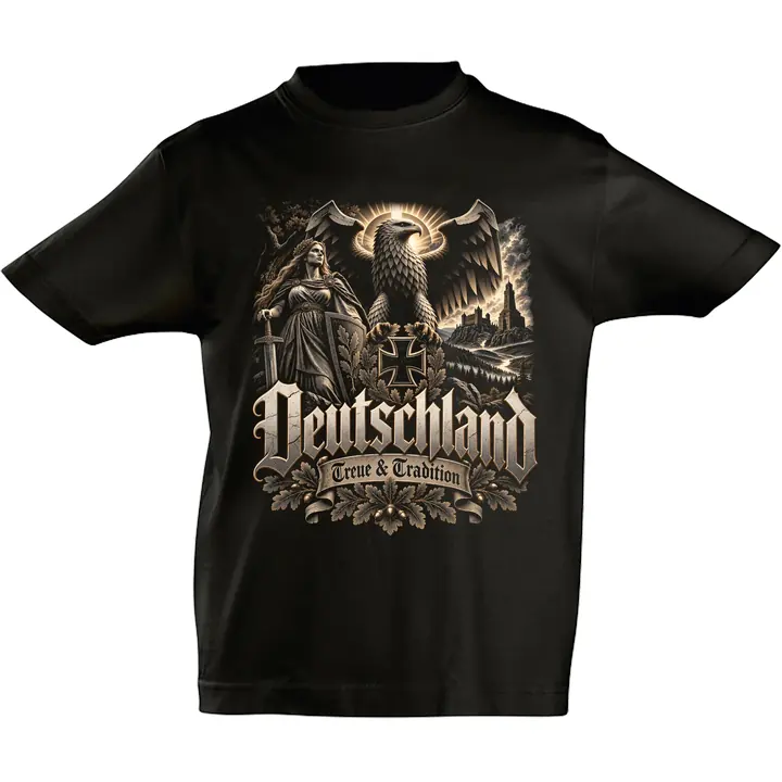 Kinder T-Shirt - Deutschland Adler, Treue & Tradition