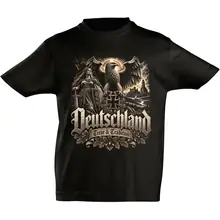 Kinder T-Shirt - Deutschland Adler, Treue & Tradition Vorderseite