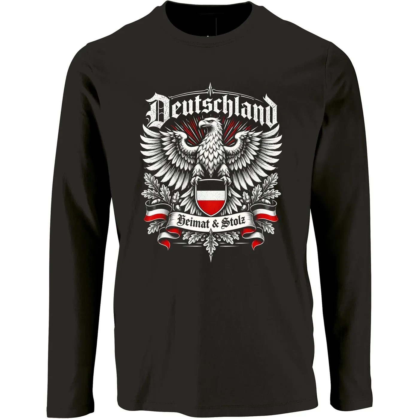 Herren Langarm Shirt - Deutschland Adler, Heimat & Stolz