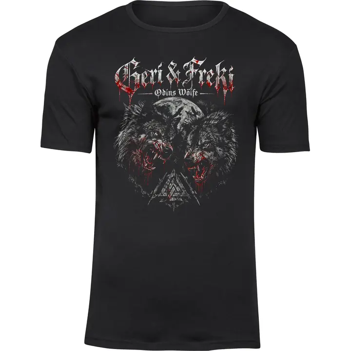 Herren Premium T-Shirt - Geri & Freki, Odins Wölfe