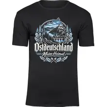 Herren Premium T-Shirt - Ostdeutschland, Meine Heimat Blau Vorderseite